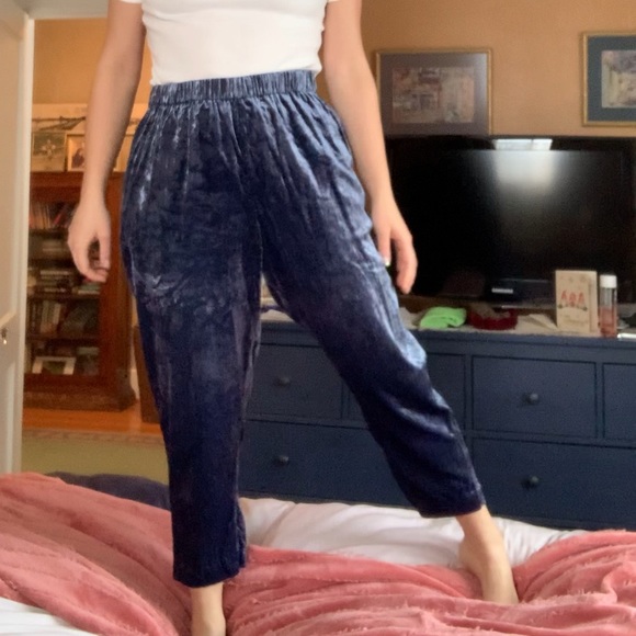 Blue Velvet Elastic waist pants - Anthropologie - Picture 3 of 9